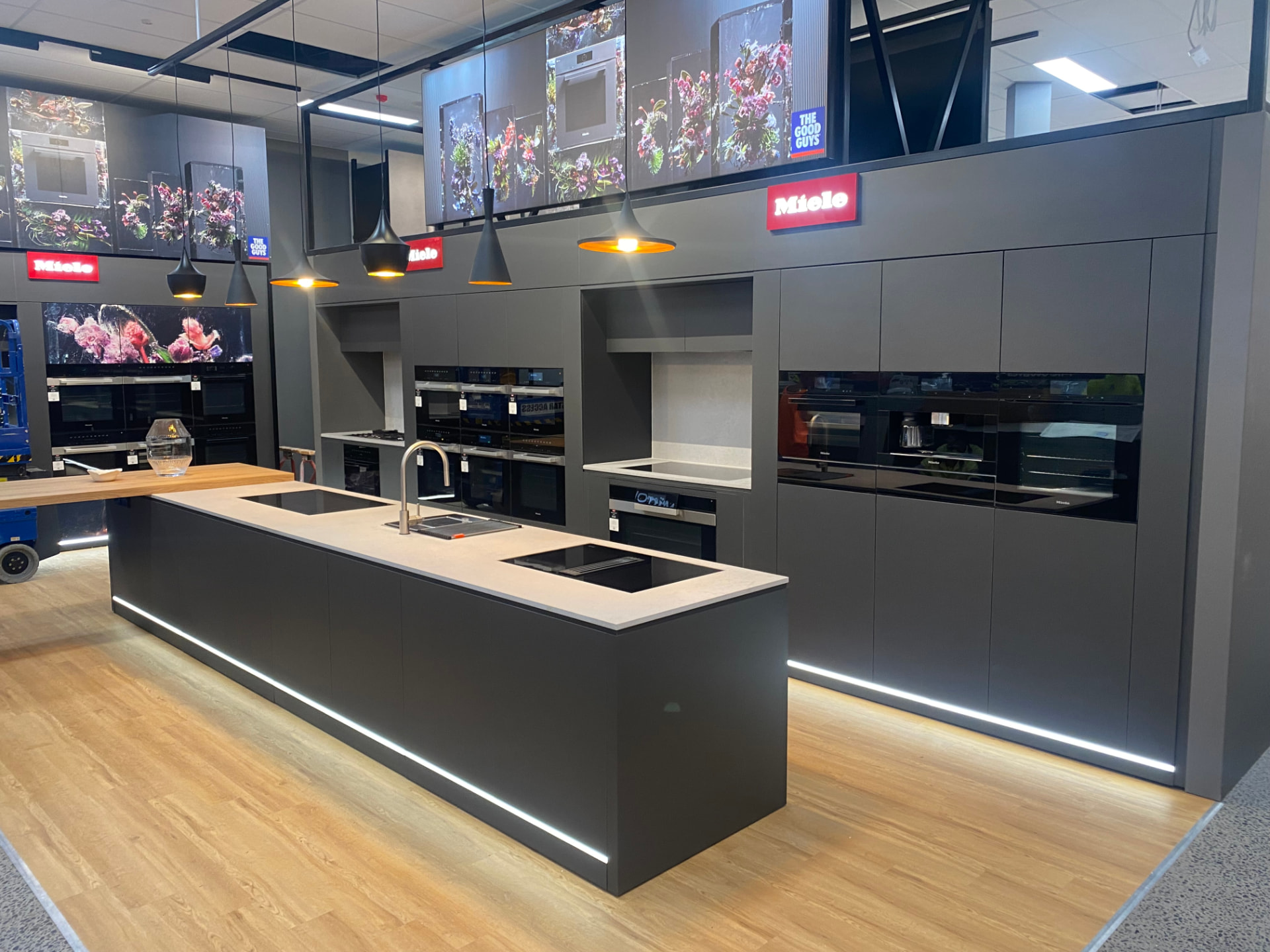 Miele kitchen and appliance display at The Good Guys Brighton