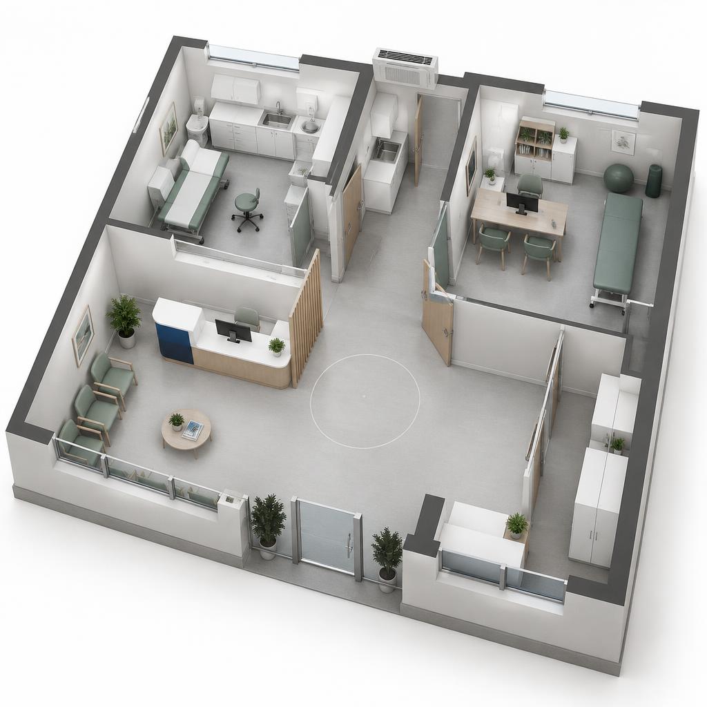 Conceptual architectural illustration of Healthcare & Allied Health
